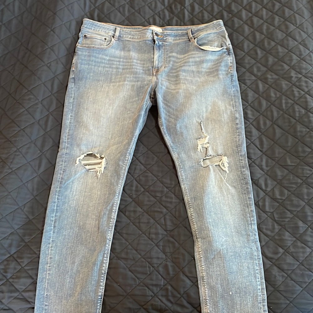 Men’s ASOS DESIGN skinny jeans light wash blue